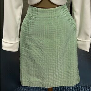 J Crew Factory Metallic Mint Green Skirt